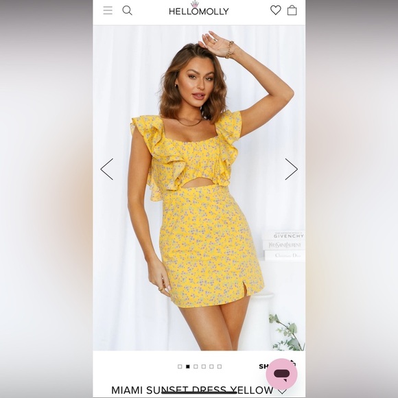 MIAMI SUNSET DRESS YELLOW - Picture 6 of 8